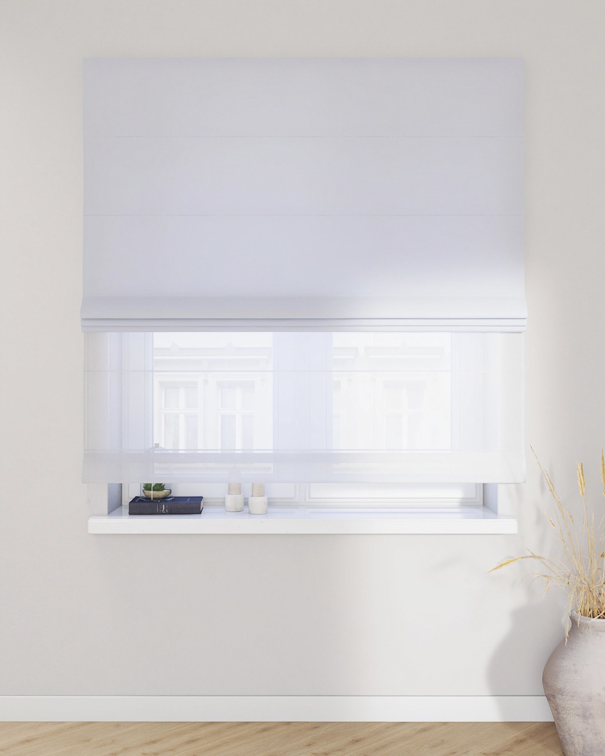 Vouwgordijn Duo kleur product blauw (hover)
