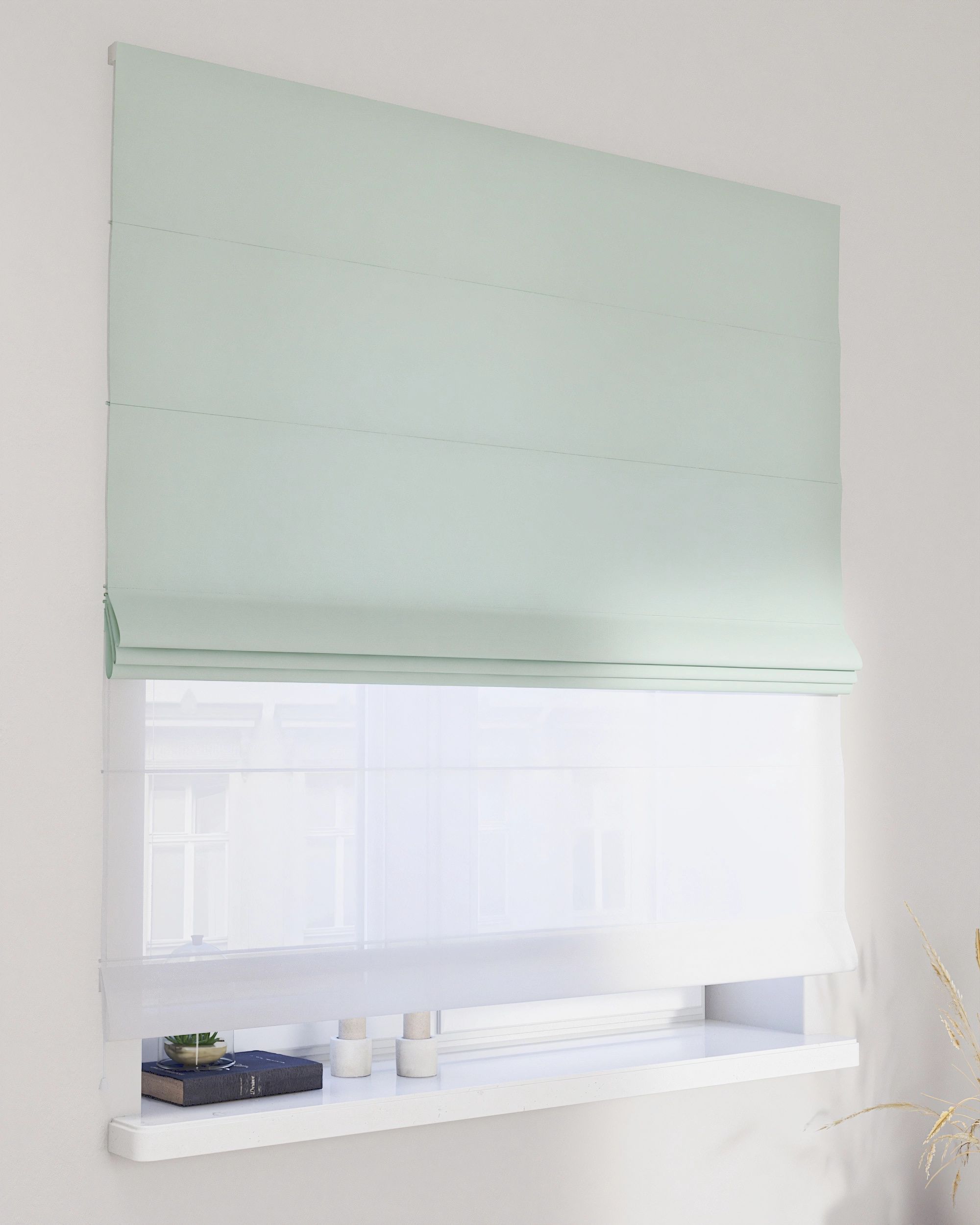 Vouwgordijn Duo kleur product groen