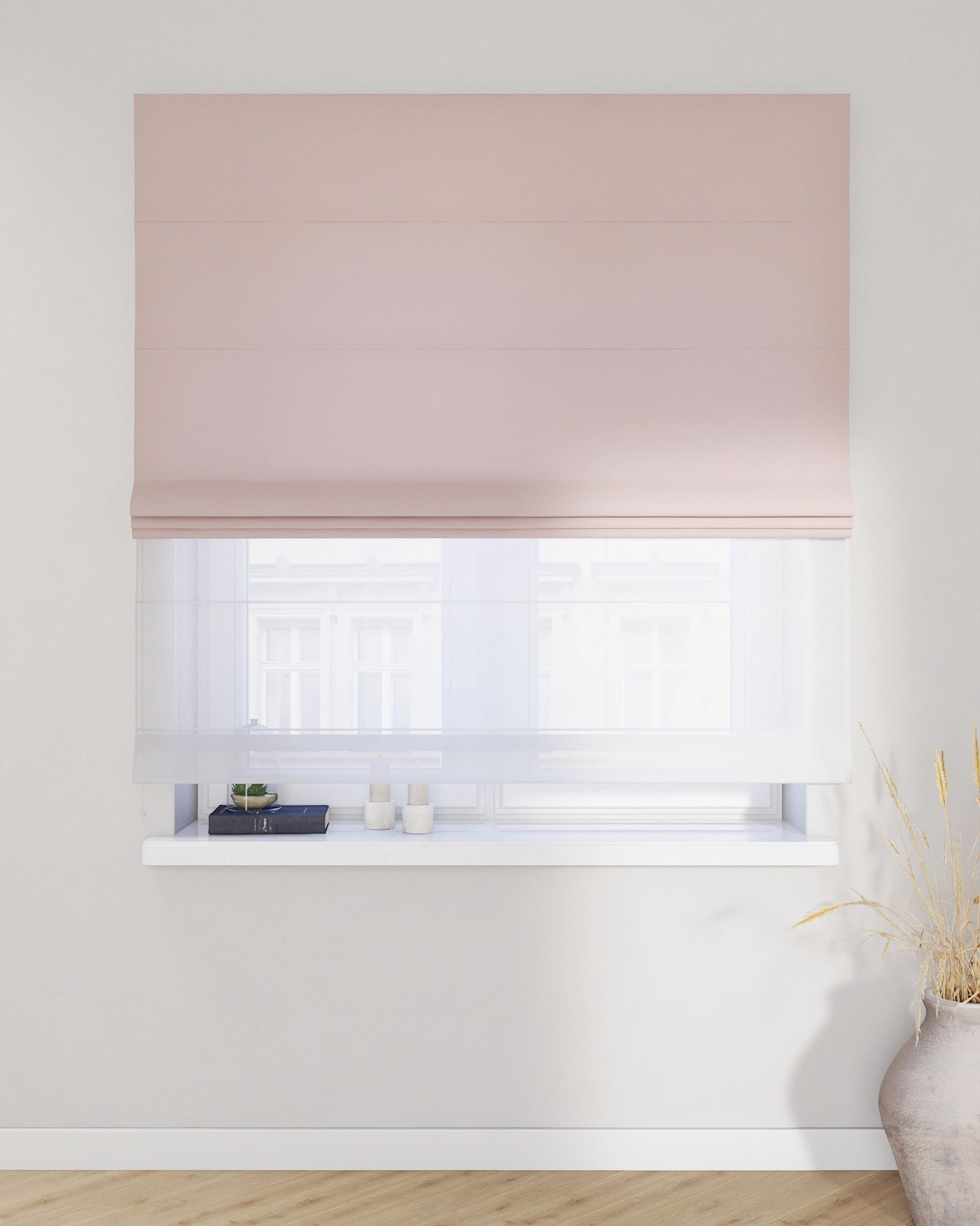 Vouwgordijn Duo kleur product roze (hover)