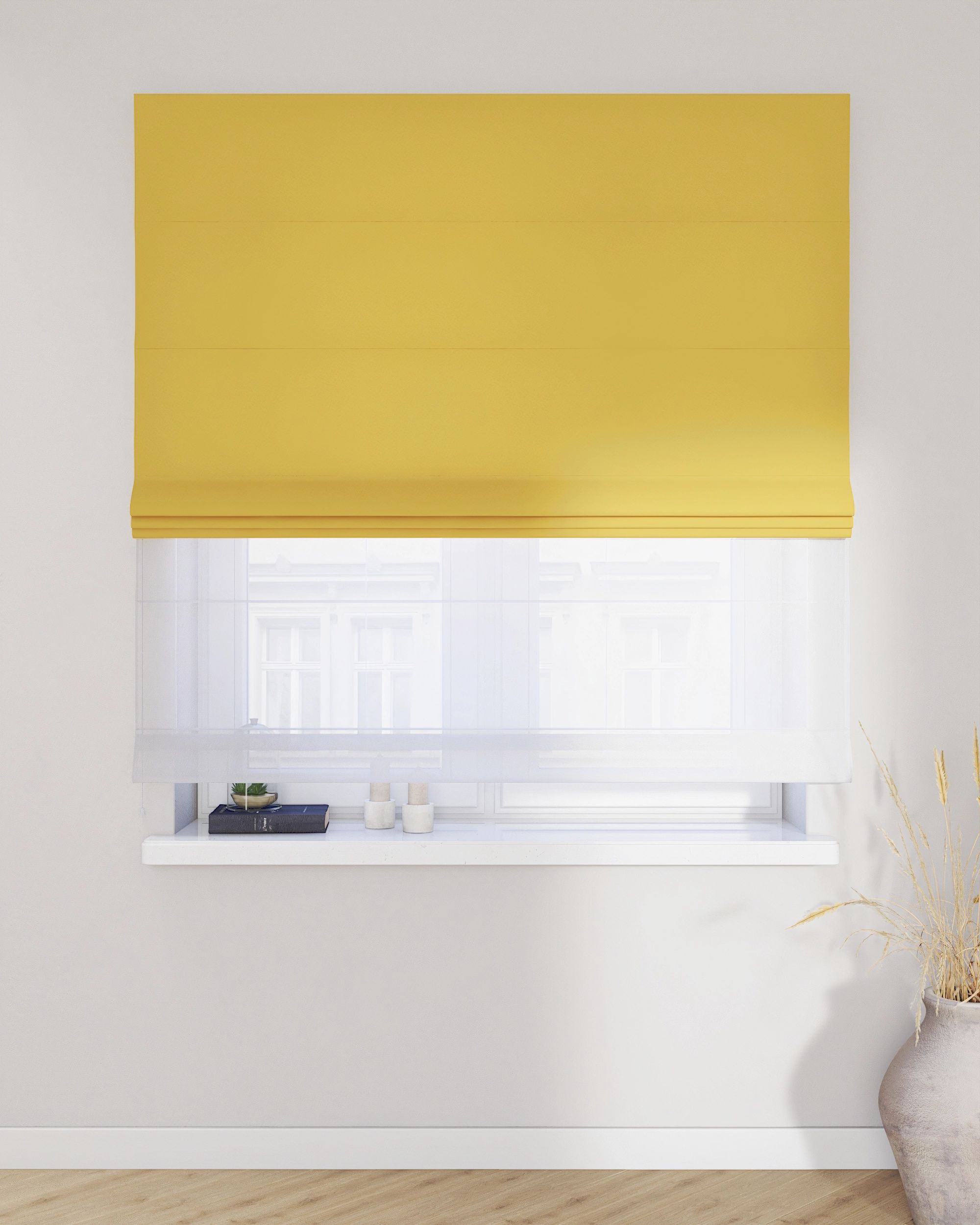 Vouwgordijn Duo kleur product geel (hover)