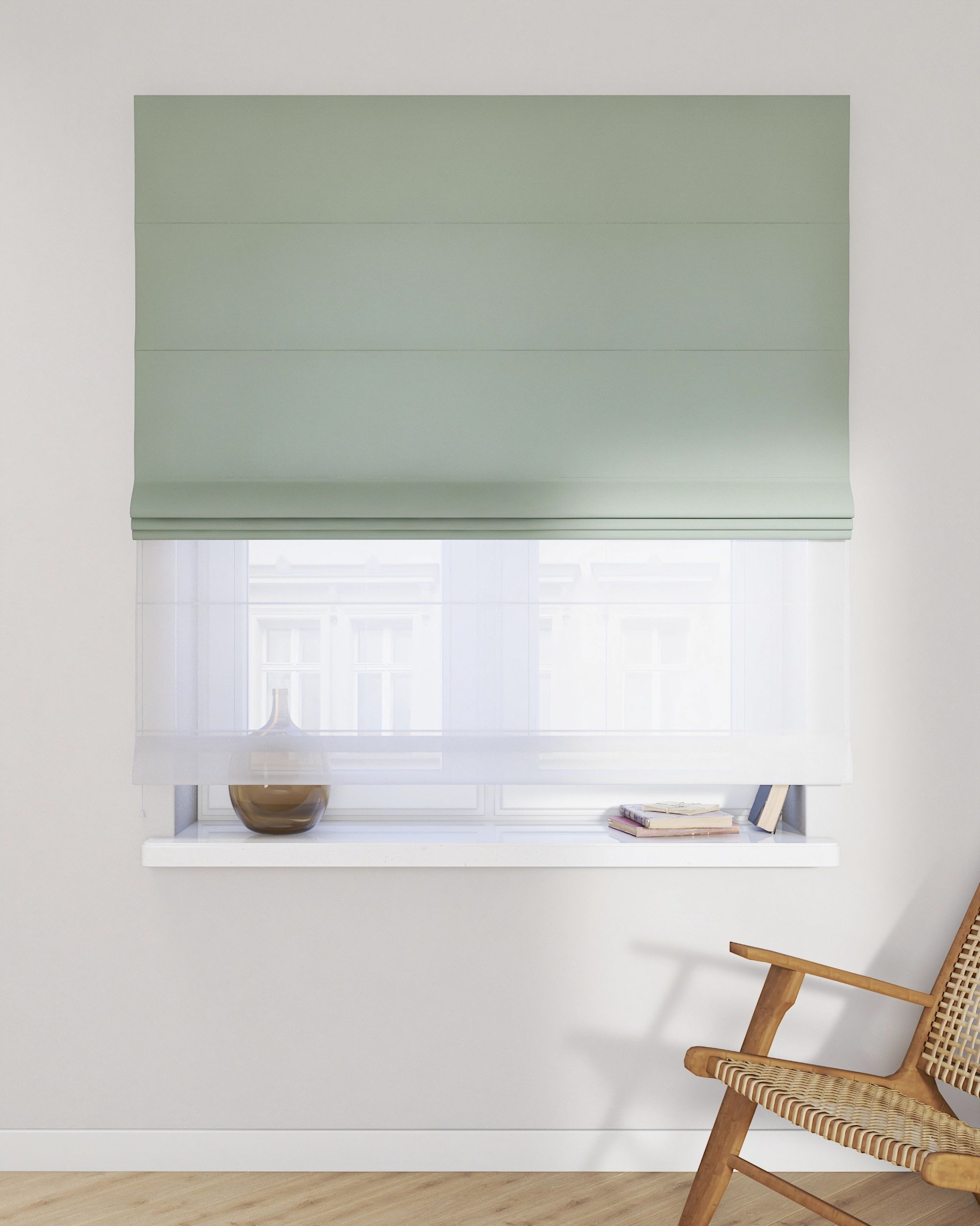 Vouwgordijn Duo kleur product groen (hover)