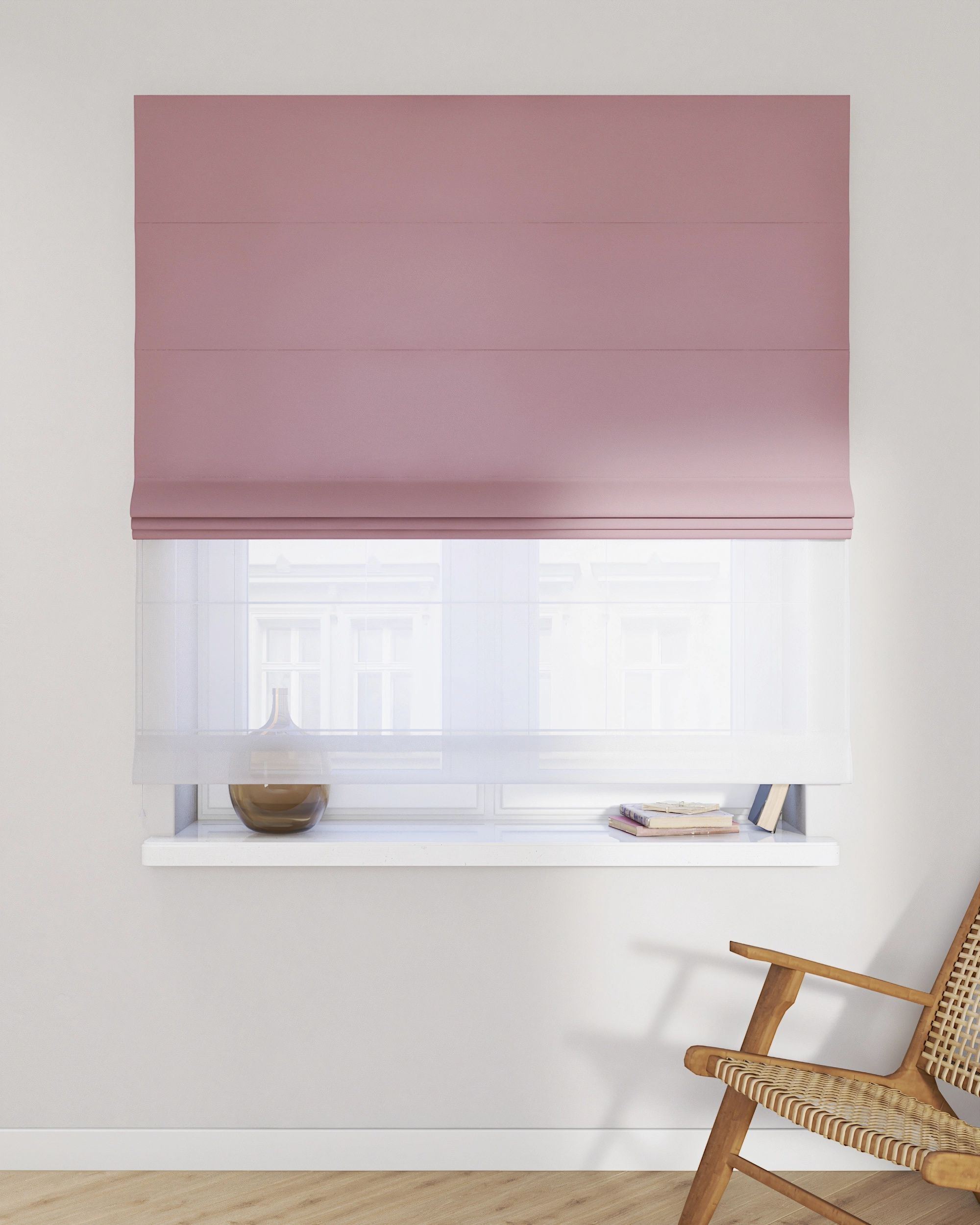 Vouwgordijn Duo kleur product roze (hover)