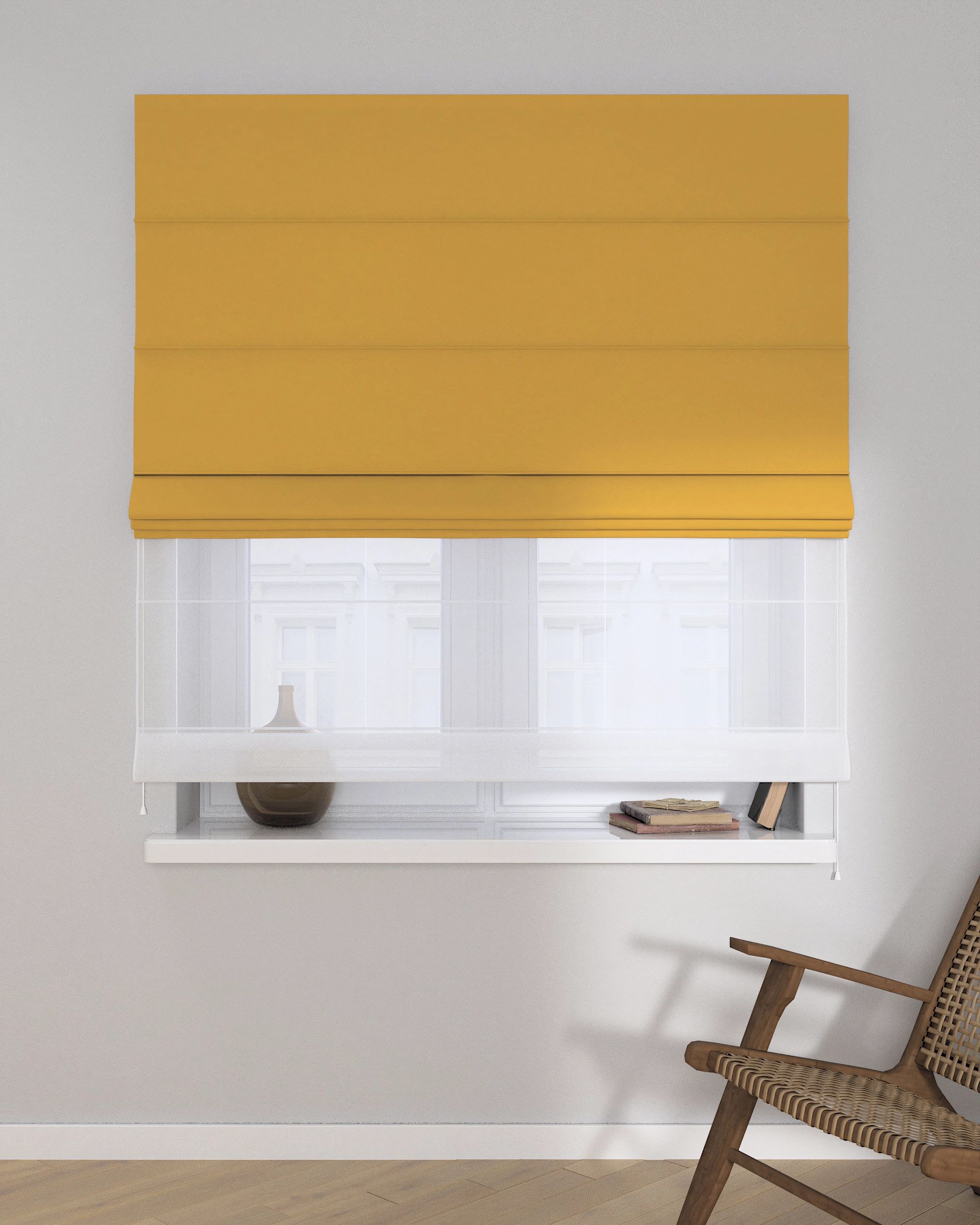 Vouwgordijn Duo kleur product geel (hover)