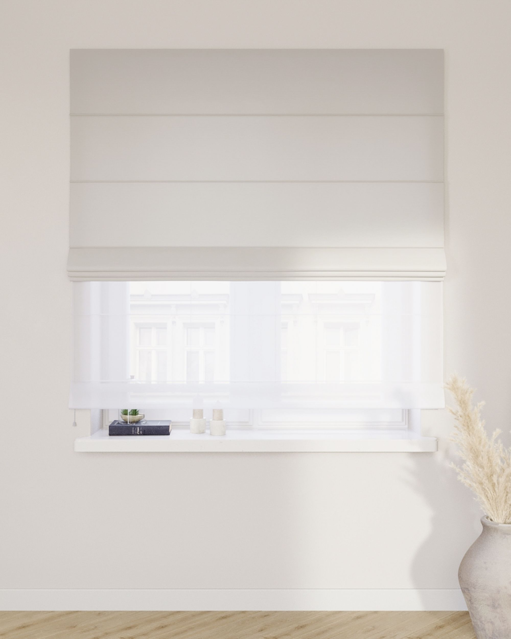 Vouwgordijn Duo kleur product grijs (hover)