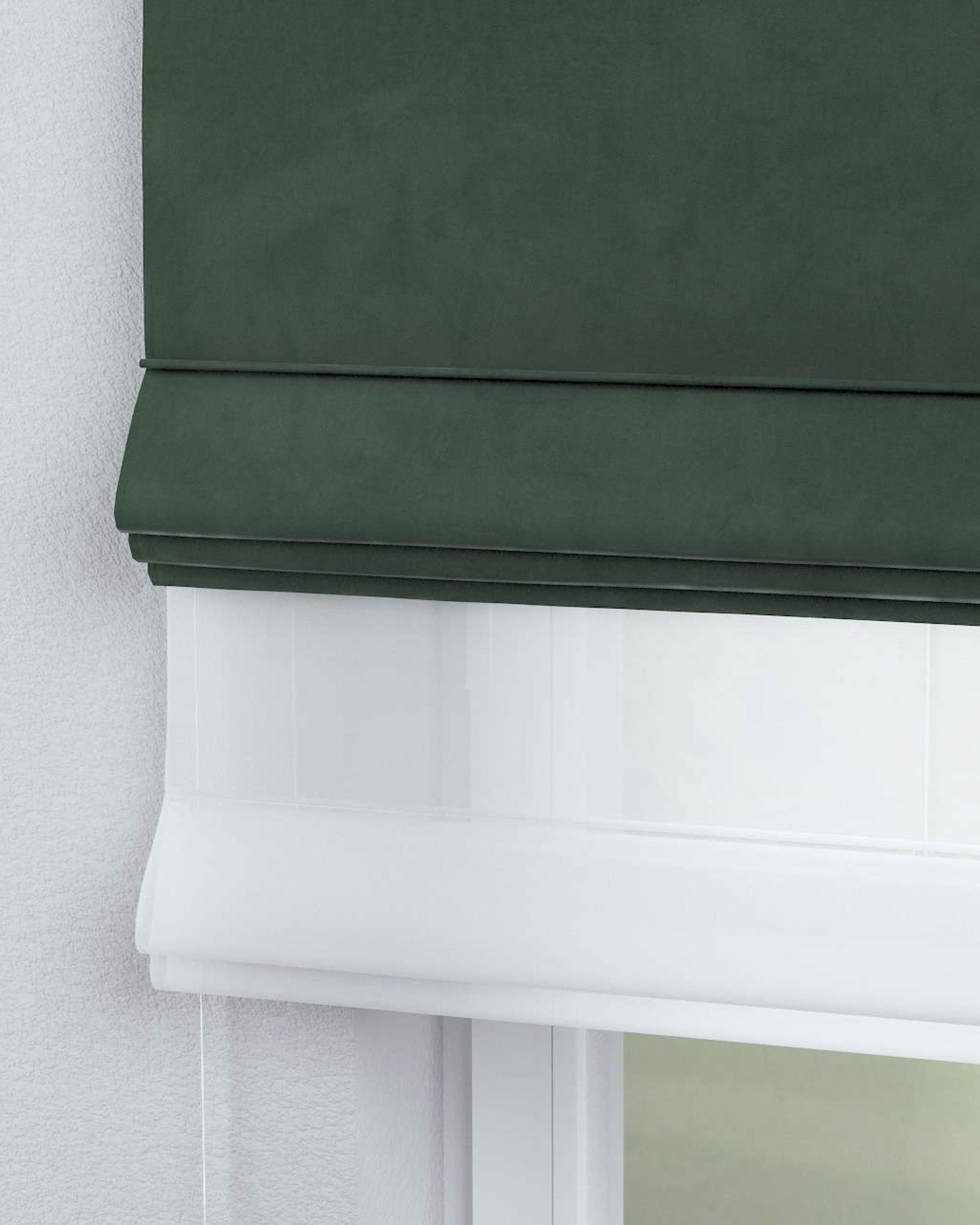 Vouwgordijn Duo kleur product groen stof glanzend, fluweel (hover)
