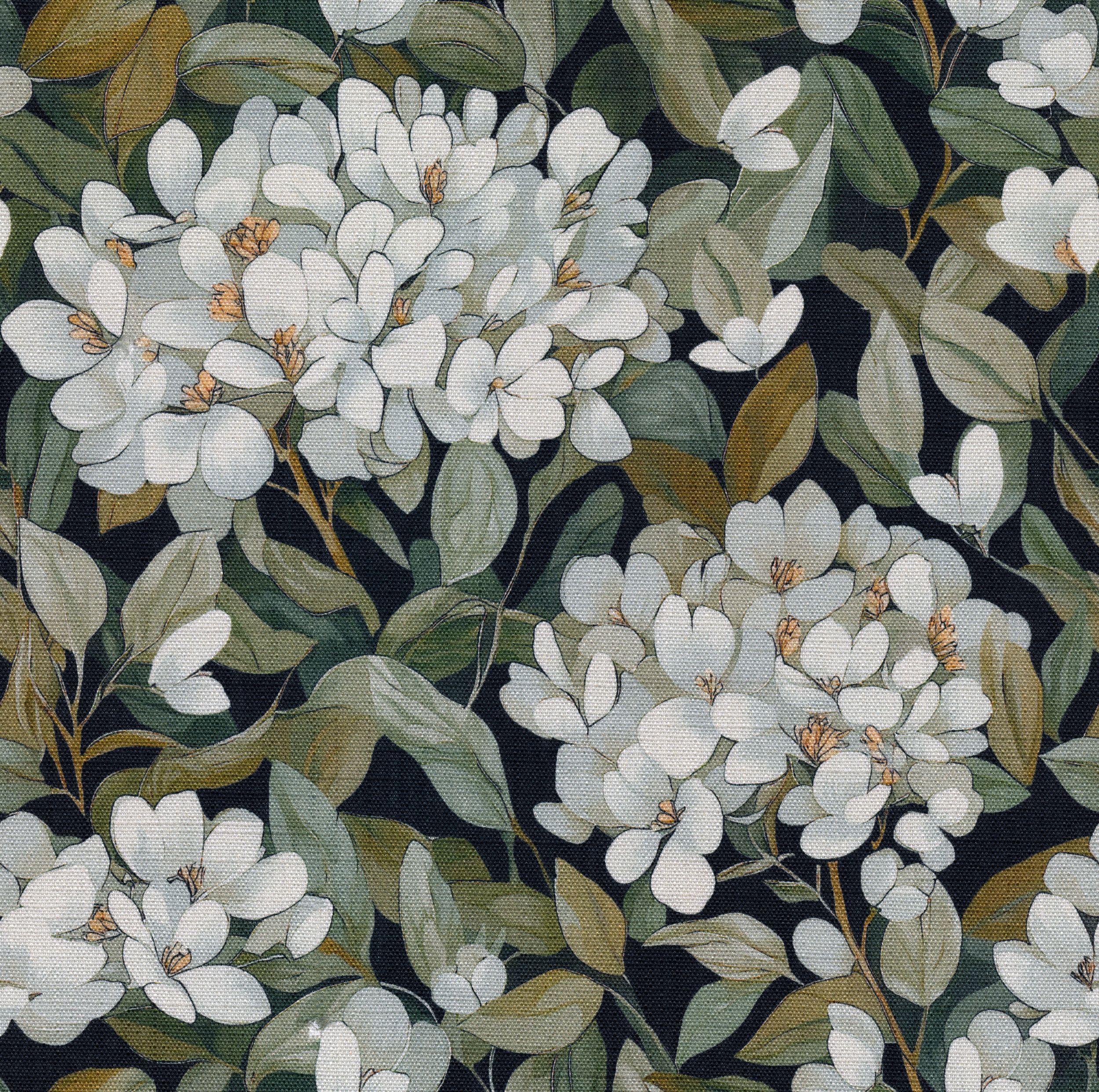 Botanic Viscose 145-19 groen-wit-zwart