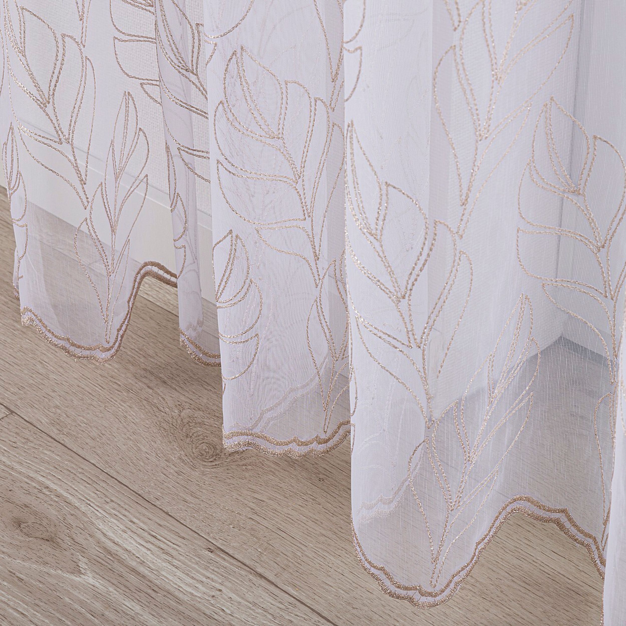 Voile 186-53 wit, goud